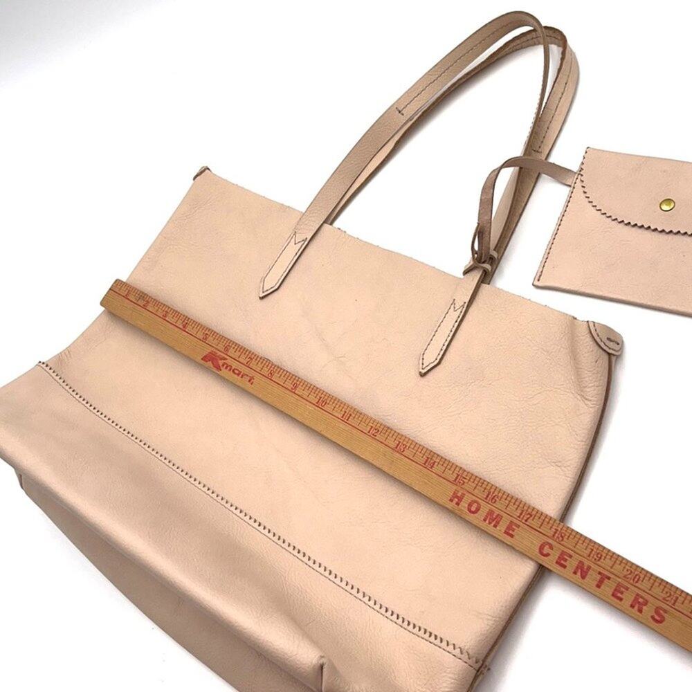 J. CREW RARE pink blush Carry-all leather tote bag - Picture 3 of 12